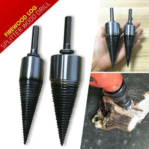 Broca giratoria divisor de troncos de leña tornillo de madera cono de división vástago hexagonal acero - Imagen 1 de 9