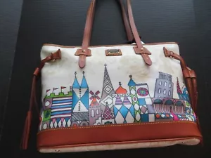 Disney Dooney & Bourke Itâs a Small World Tassel Tote Bag Purse NEW with Tags! - Picture 1 of 3