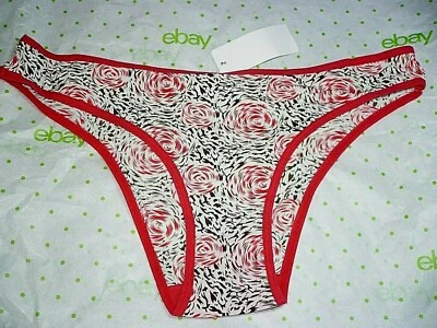 Bragas de bikini Hers By Herman de microfibra estampado rojo MEDIANO 1 par suave sedoso nuevas Foto 1 de 2