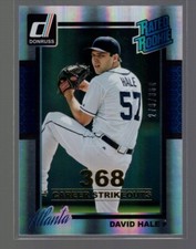 2014 Panini Donruss Gold Career Stat Line /368 David Hale #257 Rookie RC