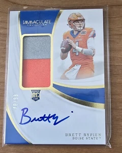 2019 Immaculate Collegiate Premium 40/99 Brett Rypien RPA Rookie Patch Auto  - Picture 1 of 2