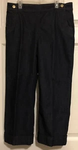 Chico's Designer Flat Front Blue Cuffed The Platinum Crop Capri Jeans Size 0 - Picture 1 of 12