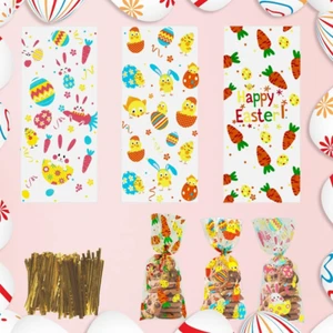 150Pcs Easter Treat Bags Spring Easter Goodie Cellophane Treat Bags Easter Candy - Picture 1 of 7