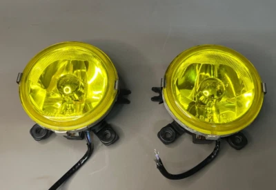 Honda Acura Integra Civic EK Prelude Stanley Raybrig Yellow Fog Lights P0269 - Image 1 of 4