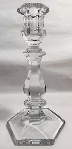 Vintage signierter Heisey schwerer Glas Kerzenständer 7 5/8" - Bild 1 von 4