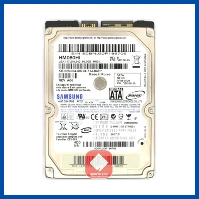 Samsung Hard Disk Interno 2,5 60Gb Sata 5400RPM 8Mb HM060HI - Immagine 1 di 2