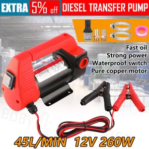 Electric Fuel Diesel Transfer Pump Kerosene Car Bowser Oil Extractor 45L/Min 12V - Picture 1 of 12