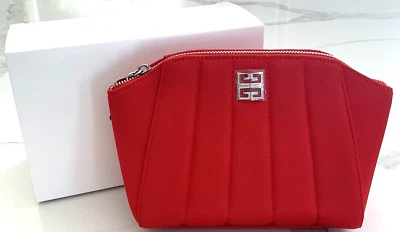 Givenchy Iconic помада красный мешок застежки атласный, стеганый вид косметичка новый в коробке - Изображение 1 из 4
