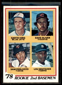 1978 novato Topps segunda base (Iorg/Oliver/Perlozzo/Whitaker) radiocontrol #704 - Imagen 1 de 2