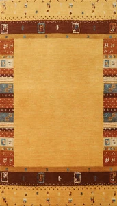 Handgefertigter Woll Gabbeh Teppich Handgeknüpft Klein Carpet 2x4 ft. - Bild 1 von 12