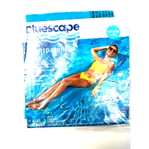 Bluescape Inflatable Transparent Mat Blue with Pillow 5ft 6in Long New Sealed - Picture 1 of 2