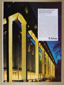 Atlas 1970 White Cement Atlanta Memorial Arts Center foto vintage anuncio impreso - Imagen 1 de 1