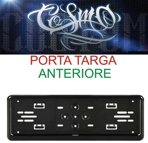 Portatarga Auto Anteriore in Abs Nero Lampa PORTA TARGA Fissaggio Rapido Car - Foto 1 di 4