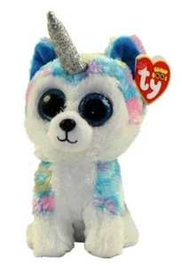 TY BEANIE BABIES BOOS HELENA HUSKY DOG FANTASY UNICORNO CAT 15 CM T 36322 - Picture 1 of 1