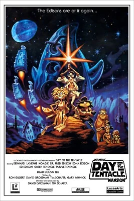 Day of the Tentacle Star Wars Parodie Lucas Arts PC Classic Video Game Poster 2 - Image 1 of 3