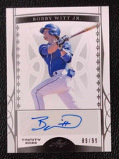 2022 Leaf Trinity Bobby Witt Jr Silver Foil 89/99 Auto Rookie KC ROYALS #BA-BWJ