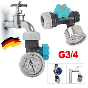 Neu Einstellbar Druckminderer G3/4in Ventil Wasser Druckregler mit Manometer - Bild 1 von 14