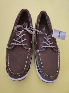 Thom McAn Men's Clipper Boat Loafer Shoes-Tan Size  9 - Picture 1 of 5