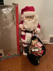 Telco MOTION-ettes of Christmas Animated Santa W Presents In Bag 26” Tall RARE! - Picture 1 of 13