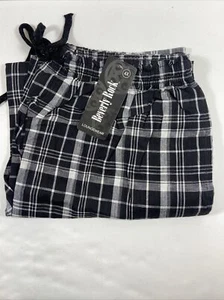 Mens Lounge Pants Lightweight Check Plaid Sleep Pajama Pants with 2 Pocket - Picture 1 of 4