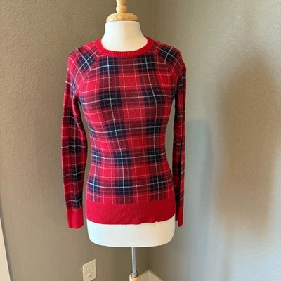 Suéter para mujer Merona clásico rojo a cuadros Foto 1 de 4
