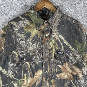 Guide Series Shirt Men M Mossy Oak Break Up Camouflage Polyester Flannel Hunting - Picture 1 of 14
