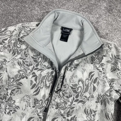 North Face Jacket Womens Small Soft Shell Fleece Zip Up Floral Outdoors - Image 1 of 4