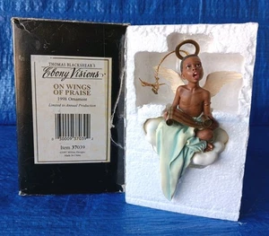 Thomas Blackshear's Ebony Visions ON WINGS OF LOB 1998 Ornament #37039 & Box  - Bild 1 von 15