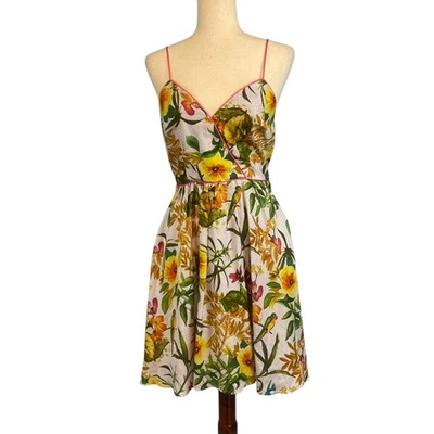 Corey Lynn Calter Anthropologie Silk Blend Sleeveless Tropical Dress Size 8 - Image 1 of 4