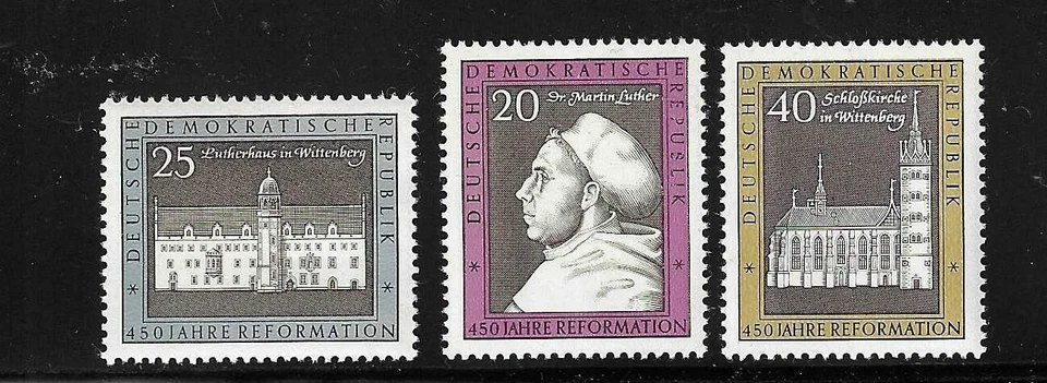 Germany DDR SC # 960-962 450th Anniversary Of The Reformation . MNH - Image 1 of 1