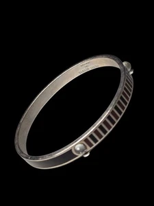 Henry Bendel Bangle Crystal Bracelet Black/Silver Women’s Jewelry Vintage - Picture 1 of 8