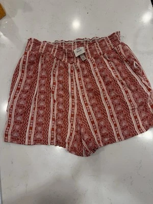 Pantalones Cortos Knox Rose Para Mujer XL Rojo Azteca Boho Forrados Tirar de Cintura Elástica Campesina Foto 1 de 2
