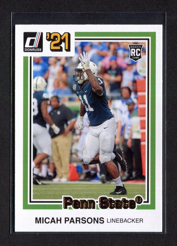 2021 Panini Chronicles DP - #27 Micah Parsons [Donruss Retro - Bronze] Rookie RC - Image 1 of 2