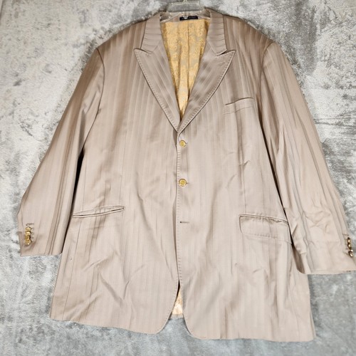 Sergio Valentino Blazer Uomo 56L Beige Italia Collezione Diamond Super 150s Lana