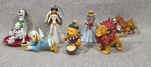 Disney Grolier 7 Ornament Lot 101 Dalmations Donald Duck Cinderella Pooh Simba - Bild 1 von 20