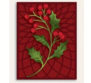 Christmas Metal Cutting Dies Holly Die LARGE Berries Leaves Foliage Card Making - Picture 1 of 10