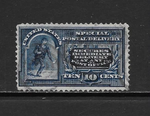 UNITED STATES SCOTT E5 USED F/VF - 1895 10c BLUE SPECIAL DELIVERY ISSUE - Picture 1 of 2