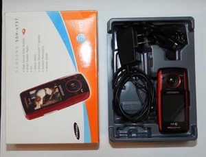 Samsung SGH-A737 (AT&T) telefono scorrevole - cavo di ricarica rosso e nero scatola manuale - Foto 1 di 10