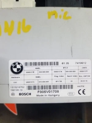 Chassis ECM Body Control BCM Fits 14-16 BMW 328i GT 136012 Foto 1 de 4