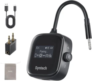 Syntech Airplane Bluetooth Transmitter Receiver 5.4 Adapter for 2 Black  - Picture 1 of 7