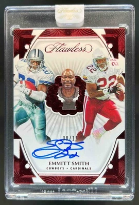 2024 Panini Flawless Emmitt Smith Career Progressions Rubi Auto #8/15 - Imagem 1 de 2