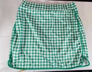 J Crew grün Gingham karierter Badeskort Gr. L gebraucht, in einwandfreiem Zustand - Bild 1 von 2
