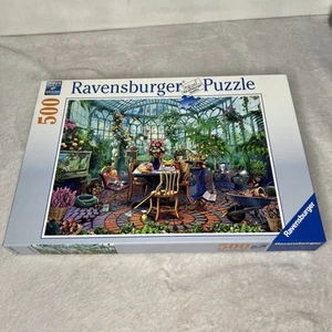 Ravensburger 500 Piece Puzzle Greenhouse Morning Flowers Nature Jigsaw Puzzle  - Picture 1 of 5