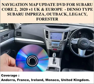 NAVIGATIONSKARTENUPDATE DVD FÜR SUBARU OUTBACK - UK & EUROPA 2020 v1 CORE 2 DENSO - Bild 1 von 2