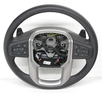 Volante OEM para GMC Sierra 1500 cuero negro 87821720 Foto 1 de 4