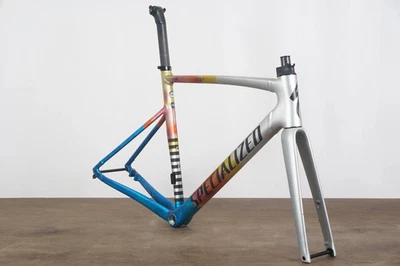 Conjunto de quadros de estrada 56cm Specialized Allez Sprint V2 efeito água liga freio a disco - Imagem 1 de 4