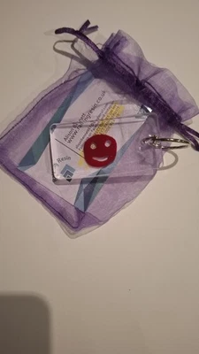 HANDMADE BY RAINING RESIN Dexter Inspired handmade Resin Blood Slide Smiley Face Keyring Bag Charm