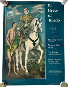 1982 El Greco De Toledo Poster Vintage Museum Of Fine Arts 23x31.25 Inches - Picture 1 of 4