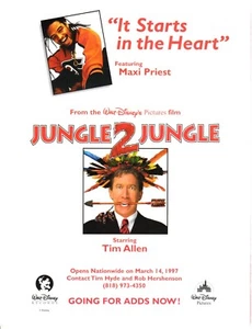 Vintage Druck Radio Musik Promo Maxi Priester Dschungel zum Dschungel Tim Allen Film - Bild 1 von 2