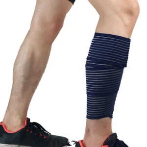 Men's Elastic Bandages Calf Leg Sleeve Sports Fitness Running Sports Protection - Picture 1 of 16